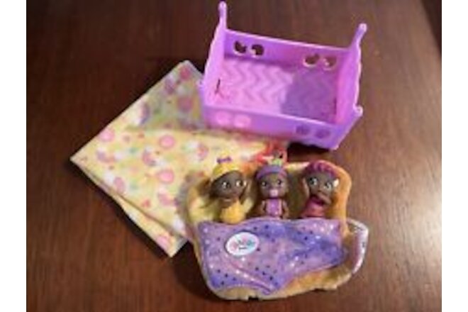 Baby Born Surprise Mini Babies Series 2 Purple Crib Jelly Triplets Mini Doll