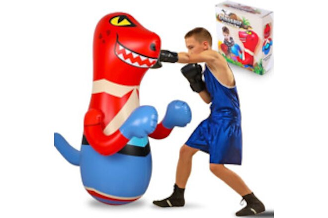Inflatable Punching Bag for Kids | T-Rex Dinosaur Bop Bag Inflatable Punching...