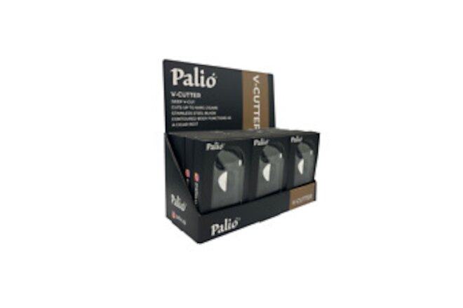 Palio V-Cut Cigar Cutters, Black, 12 Units Included
