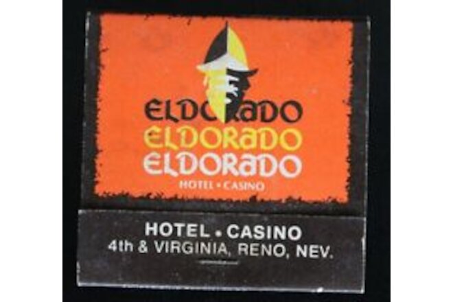 Eldorado Hotel and Casino Reno Nevada MatchBook Unused Unstruck Complete Vintage