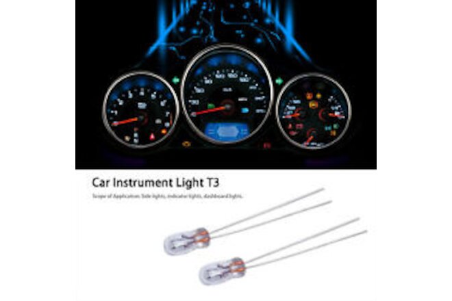 10 pcs 12V Car Automobile Instrument Light LED T3 Dashboard White Lights Bulb