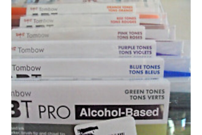 Tombow ABT Pro Alcohol Based Dual Tip Markers - 6 pk, NEW