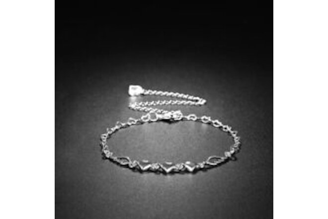Sterling Adjustable Anklet Silver Ankle Bracelet Foot Chain Jewelry