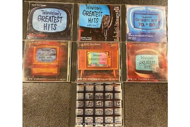 Television's Greatest Hits Complete Lot Of 7 CD’s. Volumes 1,2,4,5,6, and 7
