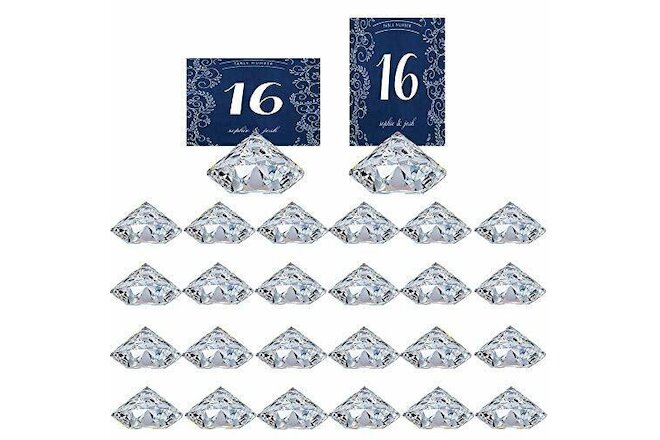 Wedding Table Number Holder Place Card Holder Diamond Crystal Acrylic 24pcs