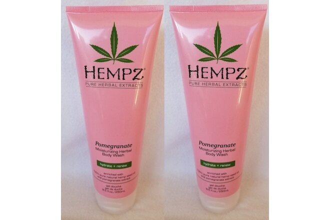 2-Pack Hempz Pomegranate Moisturizing Herbal Body Wash 8.5 oz
