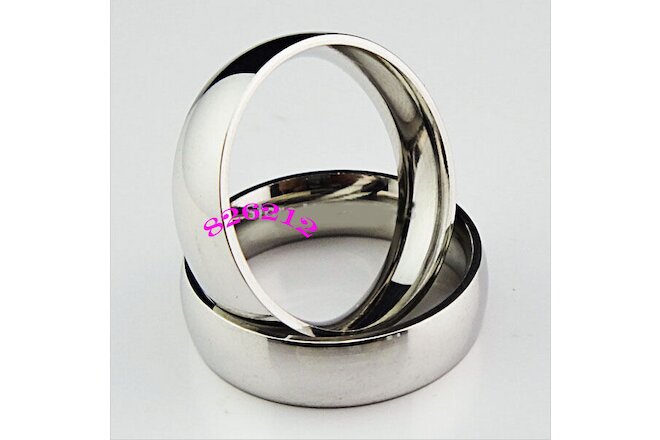 30pcs Comfort Fit 6mm Band Stainless Steel Wedding Rings Wholesale Jewelry Lots