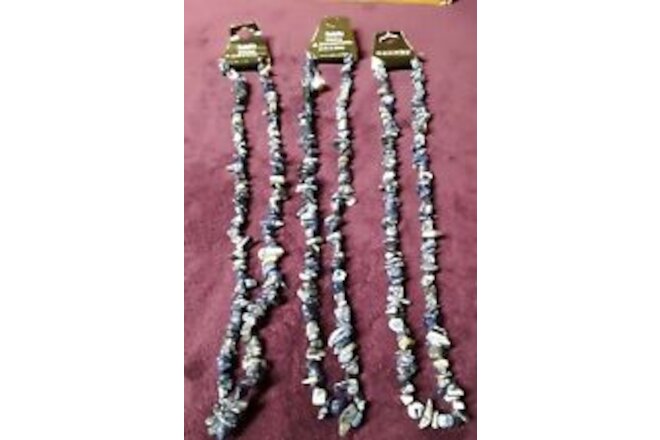 New Chunky Chips Sodalite Calming strand beads lot of 3