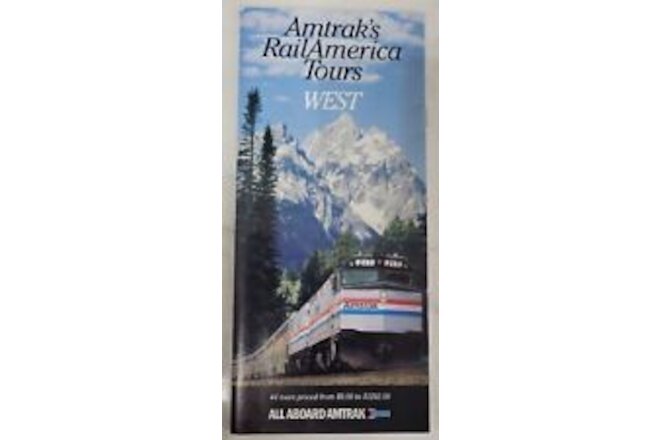 New Vintage 1985 Amtrak Brochure RailAmerica Tours West