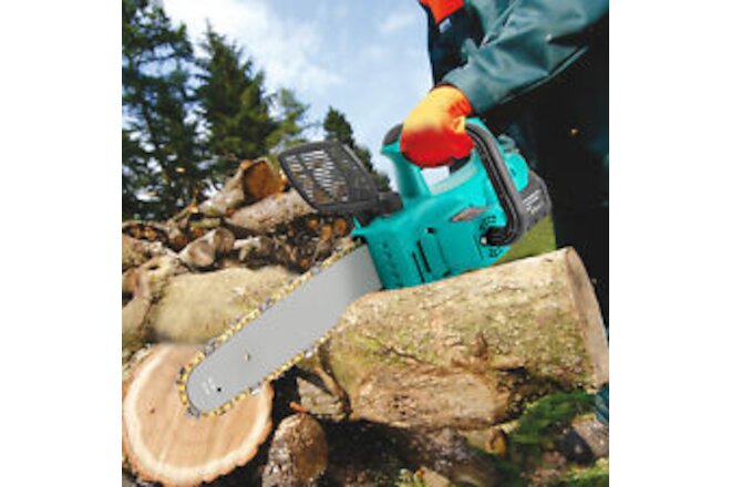 12 Inch Cordless Mini Chainsaw,1100W Electric Handheld Chain Saw Wood Cutter Set