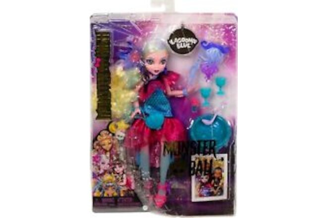 Monster High Monster Ball Doll Lagoona Blue HNF71 with Accessories DMG BOX