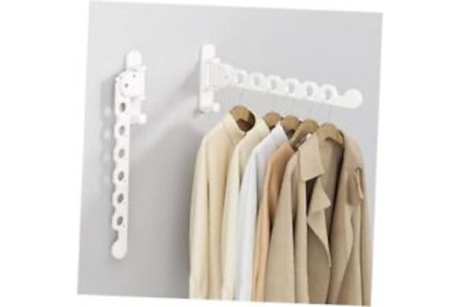 Wall Mount Clothes Drying Racks Clothes Drying Organizer Rack Garment White