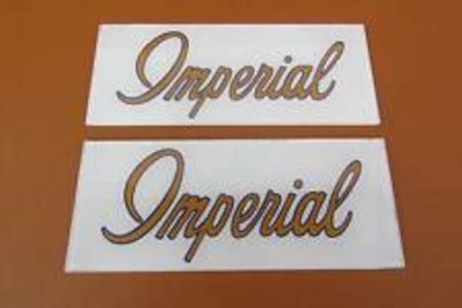 1940's 1950's 1960's NOS pair of Orig Atlantic Imperial Gas Pump Glass Ad Panels