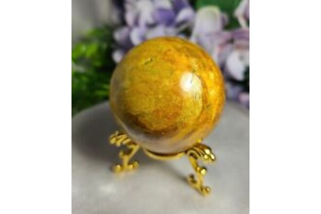 RARE! 248g  2.1"  53mm Natural Realgar Ore Sphere Crystal Ball Healing Mineral