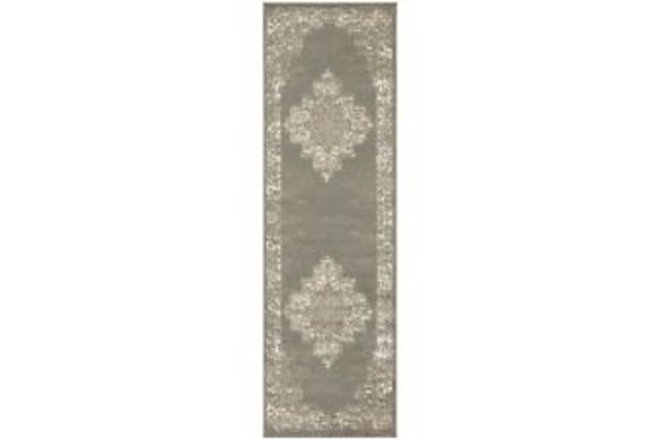 Grafix Traditional Olive 2'3" x 7'6" Area -Rug, Easy -Cleaning, Non Shedding,...
