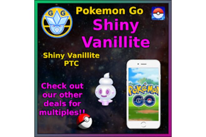 Shiny Vanillite - Pokémon GO - Pokemon Mini P T C - 50-100k!