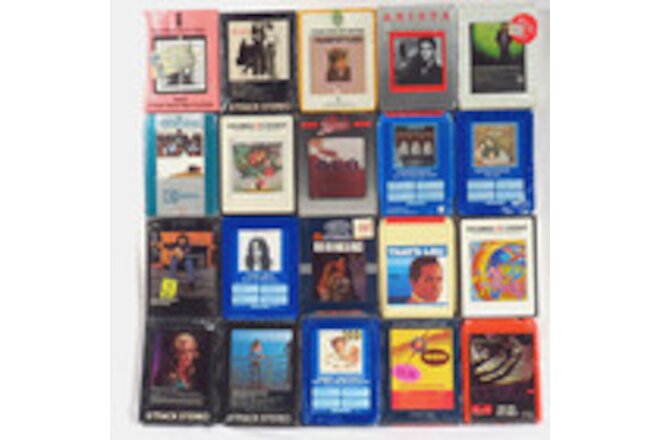 LOT of 20 US 8-Track tapes STILL SEALED - Rock, Soul, Folk, Jazz