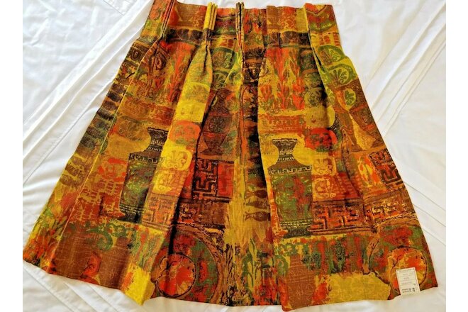 Weinstock's Curtain Fabric Sample 100% Linen Vintage NOS Mid Century Modern