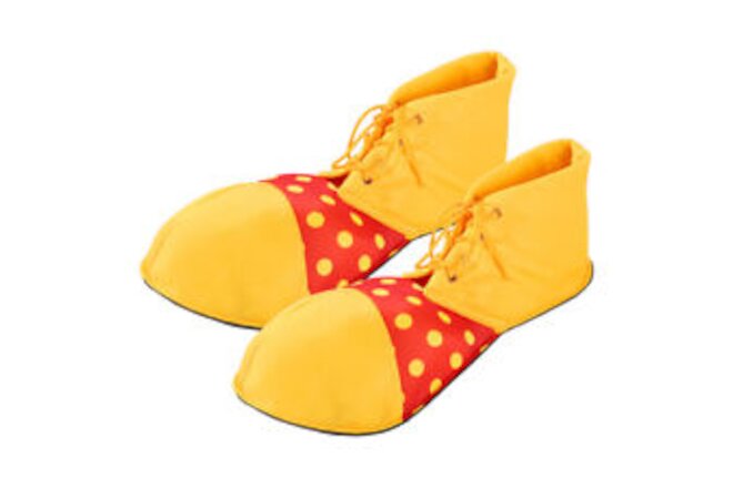 1 Pair Halloween Clown Costume Shoes Red and Yellow Clown Shoes Yellow Clown