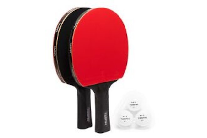 Ping Pong Paddles Set of 2 - Hi Performance Table Tennis Paddles - 3 x Ping P...