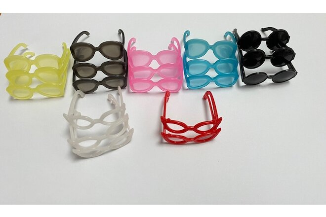20 PCS dolls Accessories 7 colors glasses  - 11.5 in doll  glasses