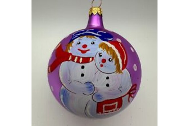 Christopher RADKO Purple SNOW IN LOVE Ornament 96-161-0 Christmas BALL 1996 5"