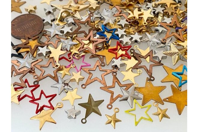 Vintage Mixed Metals Stars Charms Mix 30