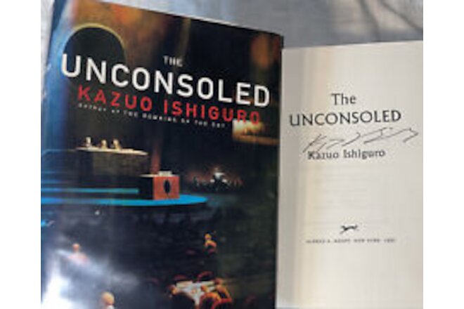 SIGNED Kazuo Ishiguro Book The Unconsoled 1st American ED. HC DJ MINT Condition
