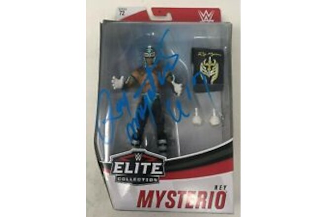 WWE Mattel Elite Collection #72 Rey Mysterio Signed Rare Action Figure NIB COA