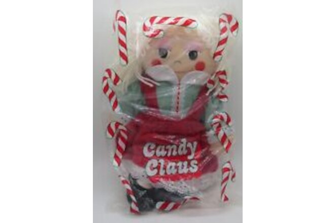 Vintage 1990 Avon Candy Claus 16 inch Christmas Rag Doll new in package