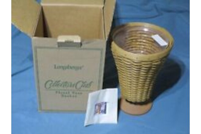 Longaberger Collector's Club Floral Vase Basket in box