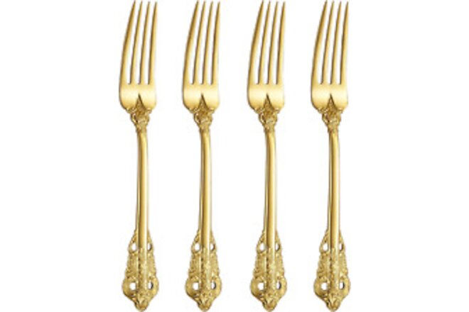 Luxury Dinner Fork, Set of 4, 18/10 Stainless Steel, 8 Inches, Dishwasher Safe,