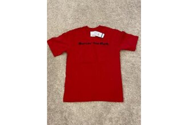 Vintage Reebok T-Shirt Boys Kids Size Large Basketball Shatter The Rack Red