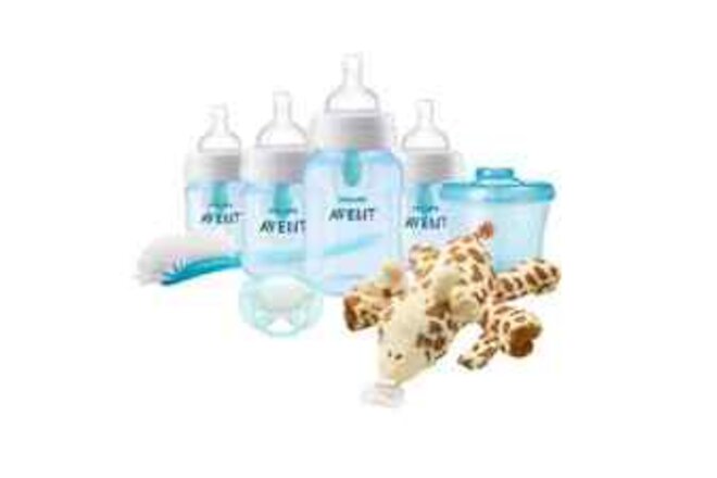 Anti-Colic Baby Bottle with AirFree Vent Newborn Gift S- Blue