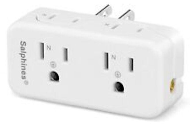 3 Prong to 2 Prong Adapter, 4 AC Outlets Multi Plug Outlet Extender Splitter