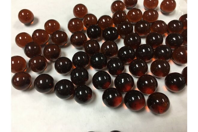 Marbles amber translucent 1/2 inch round lot of 100
