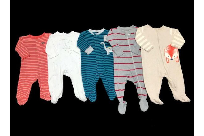 Baby Boy 3 Months 3-6 Months Carter's Cotton Footed Sleeper Pajama PJ Lot