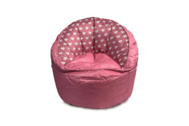 Pink Hearts Toddler Bean Bag Chair, Pink