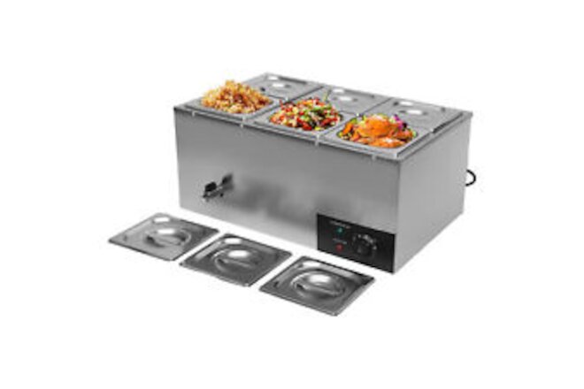6 Pan Electric Food Warmers Electric Warmers for Food Commercial Food Warmer