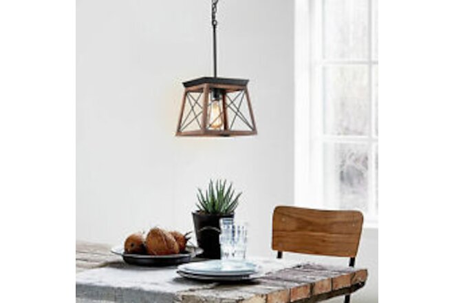 Metal Cage Vintage Pendant Light Industrial Ceiling Hanging Lamp Farmhouse Decor