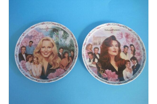 THE YOUNG & THE RESTLESS 1994 CRESTLEY LAUREN'S LOVE CRICKET'S TRIAL 5 & 6 PLATE