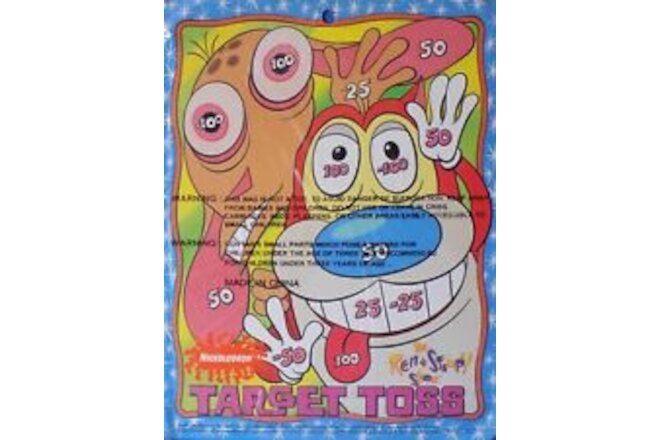Nickelodeon SNICK The Ren & Stimpy Show Target Toss Cereal Promo Vintage 1994