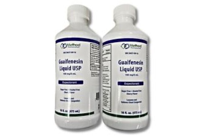 Method Guaifenesin Mucus Expectorant Syrup 16oz (2 Bottles) White