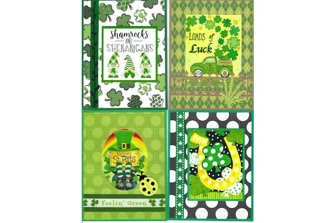 Handmade ST. PATRICK'S DAY  CARDS #SP15--Lot of 4