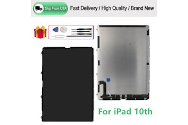 New For iPad 10.9" 10th Gen 2022 A2696/A2757/A2777 LCD Display Panel Replacement
