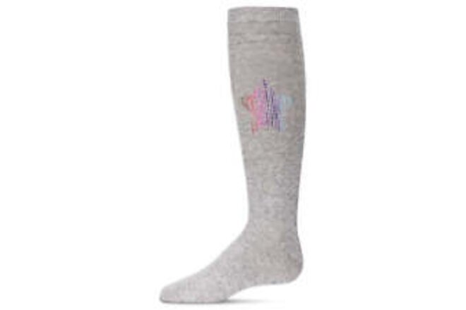 MeMoi Metallic Star Cotton Blend Knee High Sock 6 / Light Gray