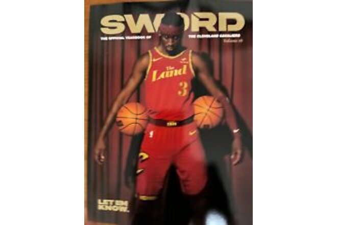 2023 2024 CLEVELAND CAVALIERS YEARBOOK NBA BASKETBALL PROGRAM 144 PAGES "SWORD"