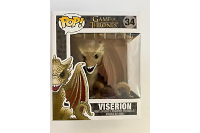 FUNKO #34 Game of Thrones VISERION DRAGON 6" Vinyl Figure (New Sealed in Box)
