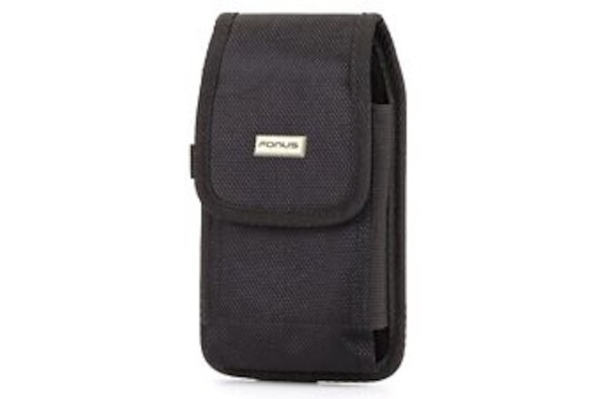 Rugged Canvas Case Holster Rotating Belt Clip Cover J1J for Cell Phones