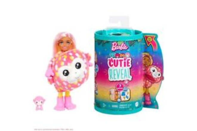 Barbie Cutie Reveal Jungle Series Chelsea Monkey Doll